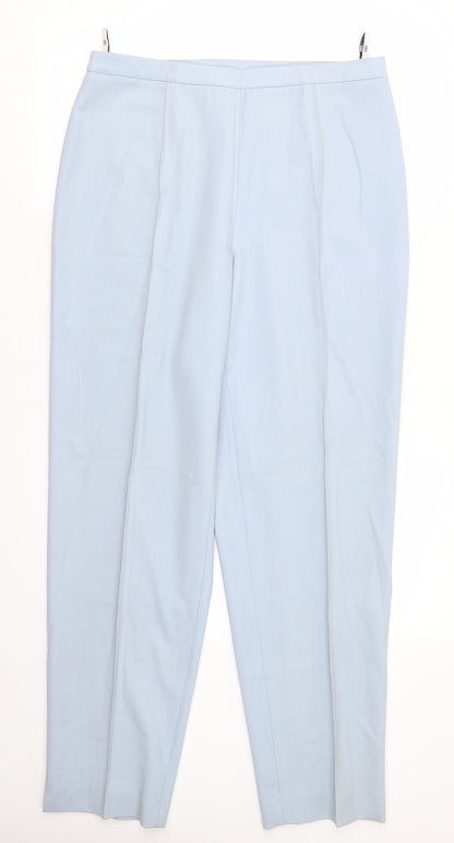 ara Womens Blue  Polyester Trousers  Size 18 L30 in Regular  - Pale Blue Raised front & back seams Short out ankle vents