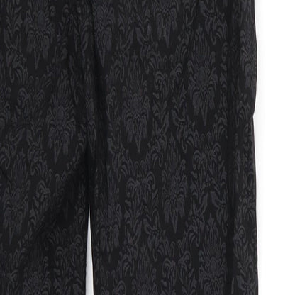 TU Womens Black Floral Viscose Jegging Jeans Size 8 L27 in Regular  - Embossed black grey pattern