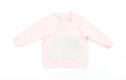 Kyle & Deena Girls Pink  Cotton Pullover Jumper Size 0-3 Months