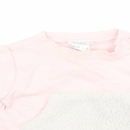 Kyle & Deena Girls Pink  Cotton Pullover Jumper Size 0-3 Months