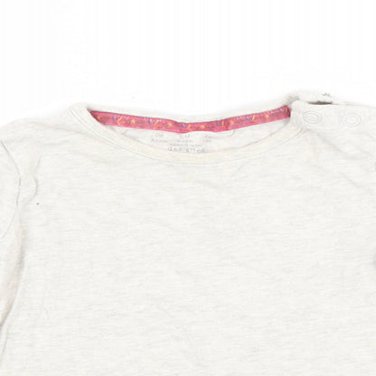 F&F Baby Grey  Cotton Basic T-Shirt Size 9-12 Months Crew Neck