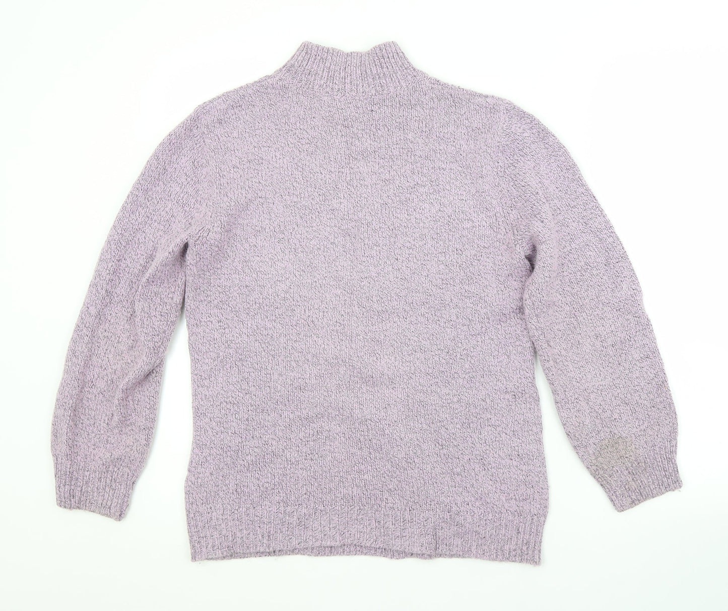 Damart Womens Purple Round Neck  Acrylic Pullover Jumper Size 10