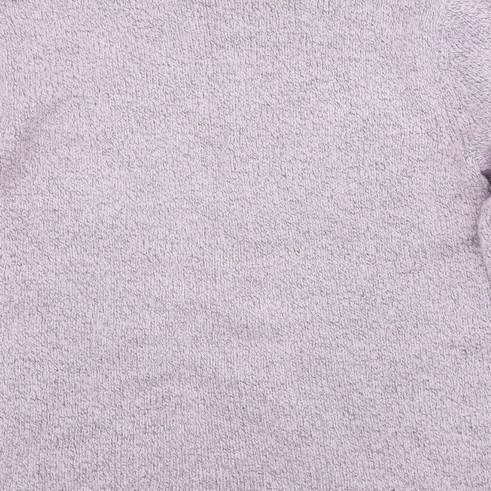 Damart Womens Purple Round Neck  Acrylic Pullover Jumper Size 10