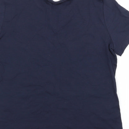 Womens UK Size S BM Blue Basic T-Shirt