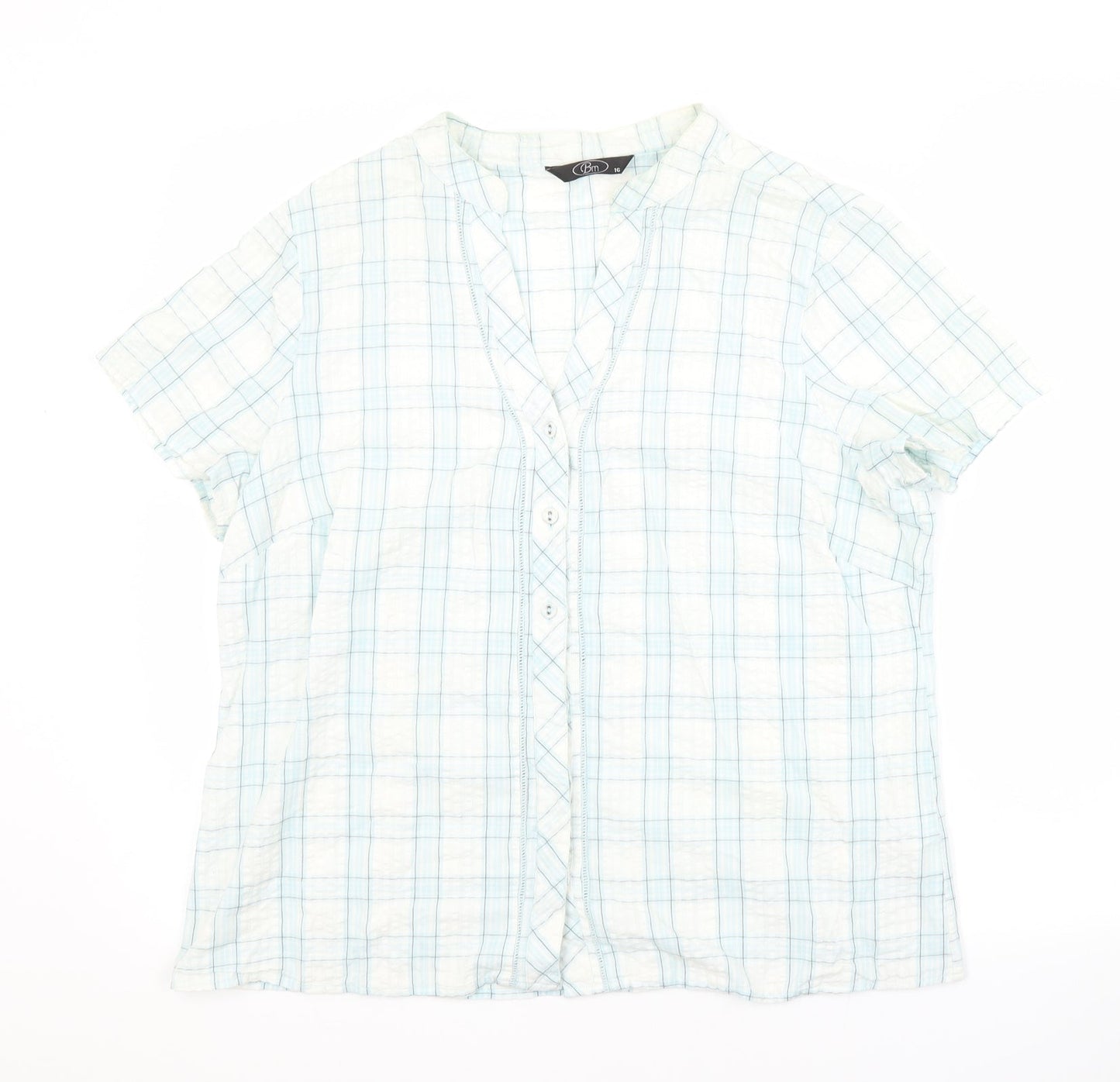 Womens UK Size 16 BM Multicoloured Basic Button-Up