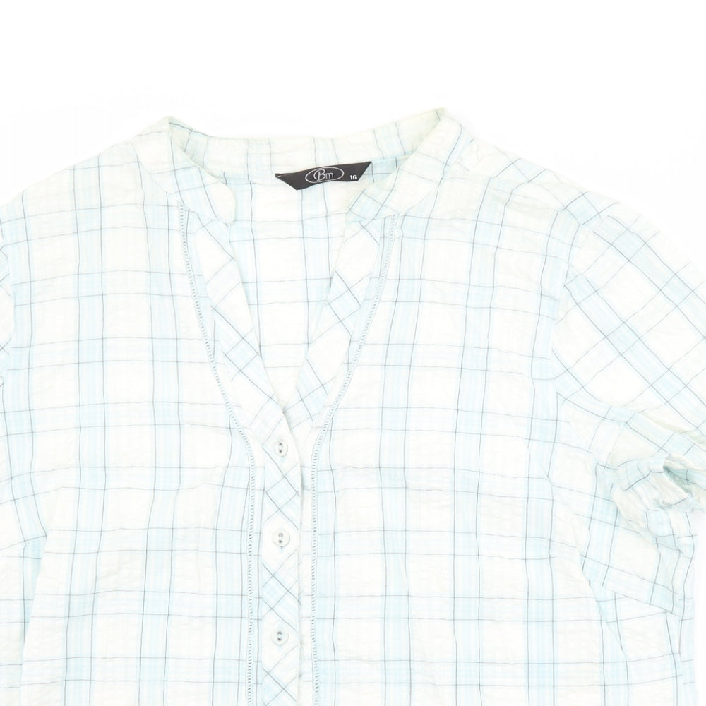 Womens UK Size 16 BM Multicoloured Basic Button-Up
