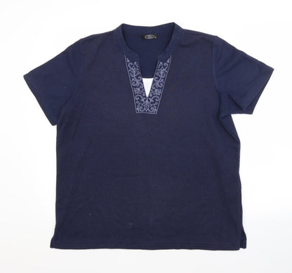 Womens UK Size M BM Blue Basic Blouse