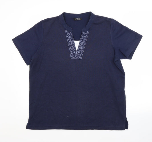 Womens UK Size M BM Blue Basic Blouse
