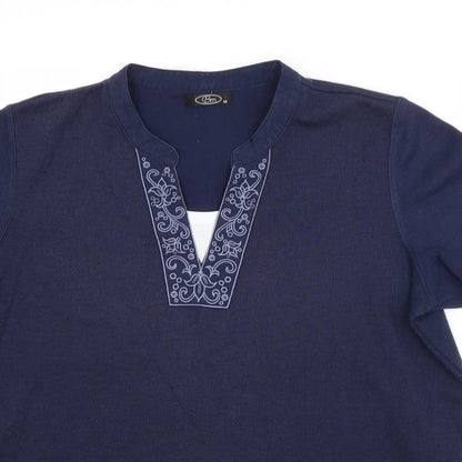 Womens UK Size M BM Blue Basic Blouse