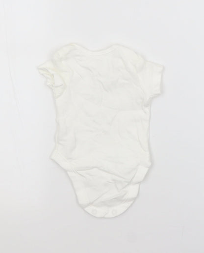 George Baby White  Cotton Babygrow One-Piece Size 0-3 Months