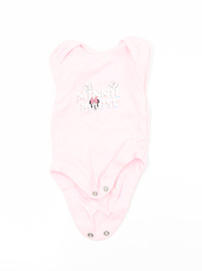 George Baby Pink  Cotton Babygrow One-Piece Size 0-3 Months   - MINNIE MOUSE