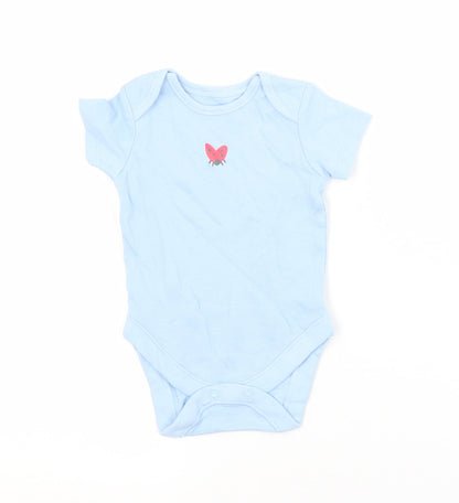 George Baby Blue  Cotton Babygrow One-Piece Size 0-3 Months   - LADYBUG