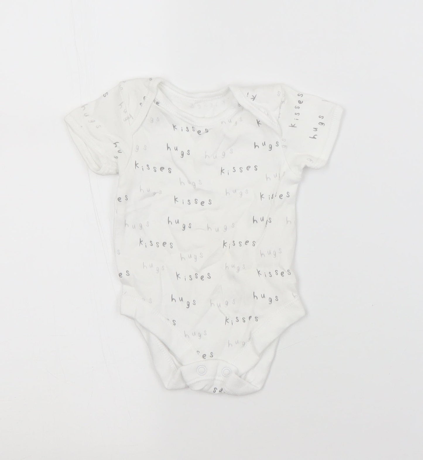 George Baby White Spotted Cotton Babygrow One-Piece Size 0-3 Months