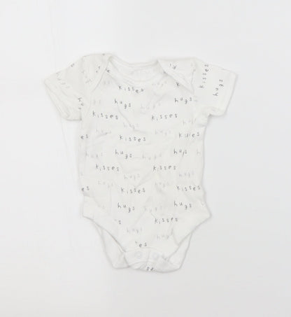 George Baby White Spotted Cotton Babygrow One-Piece Size 0-3 Months