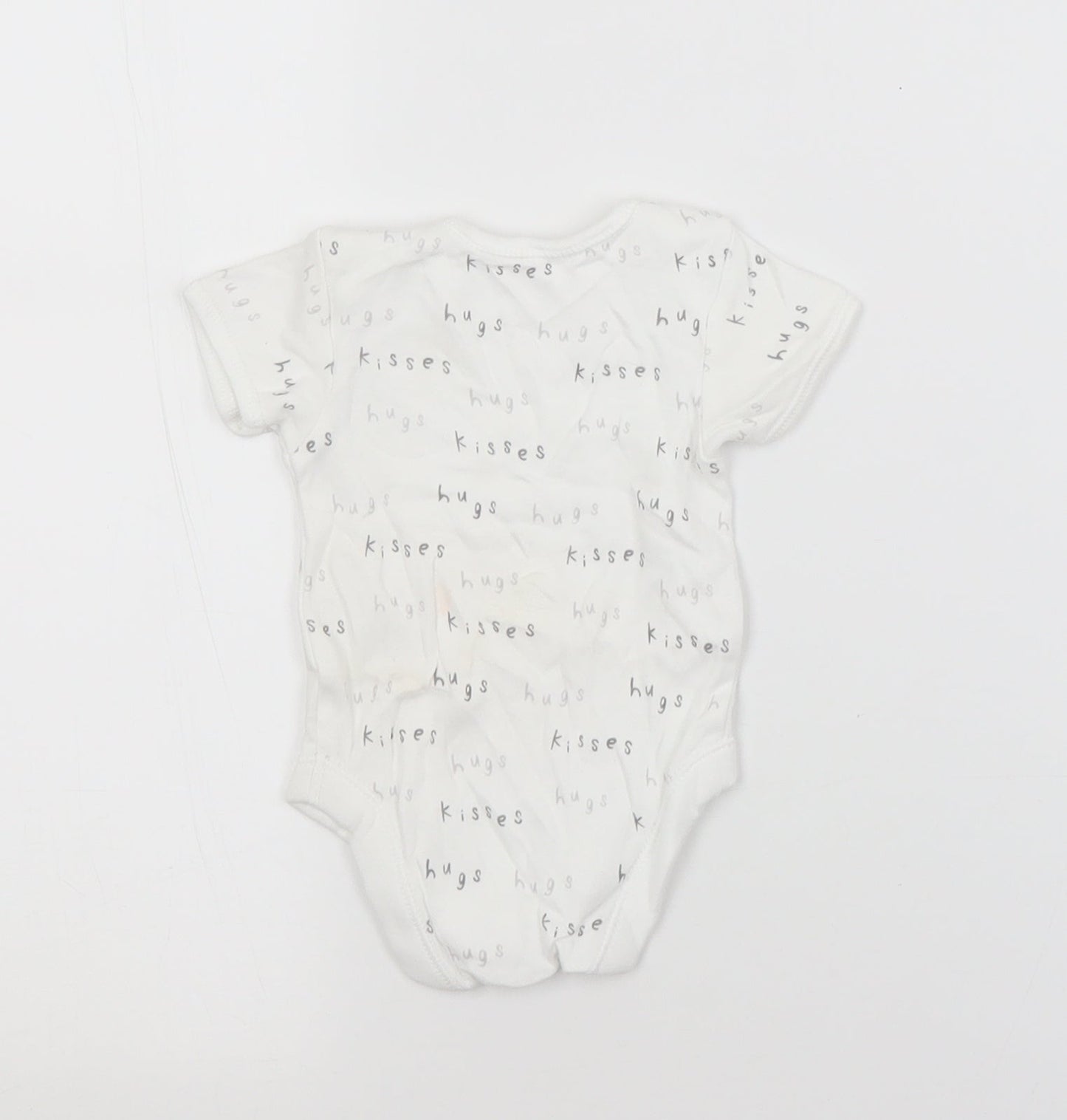 George Baby White Spotted Cotton Babygrow One-Piece Size 0-3 Months
