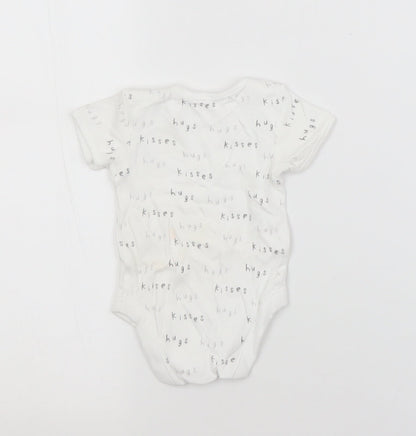 George Baby White Spotted Cotton Babygrow One-Piece Size 0-3 Months