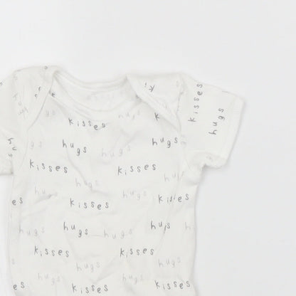 George Baby White Spotted Cotton Babygrow One-Piece Size 0-3 Months