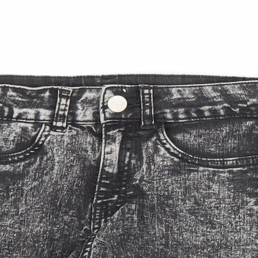 H&M Womens Grey  Cotton Cut-Off Shorts Size 6 L8 in Regular