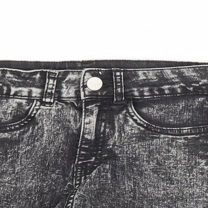 H&M Womens Grey  Cotton Cut-Off Shorts Size 6 L8 in Regular