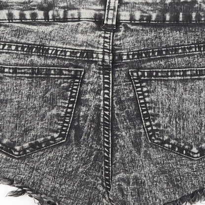 H&M Womens Grey  Cotton Cut-Off Shorts Size 6 L8 in Regular