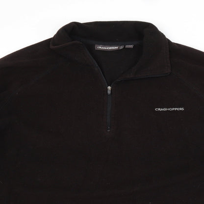 Craghoppers Mens Black Round Neck  Polyester Pullover Jumper Size L