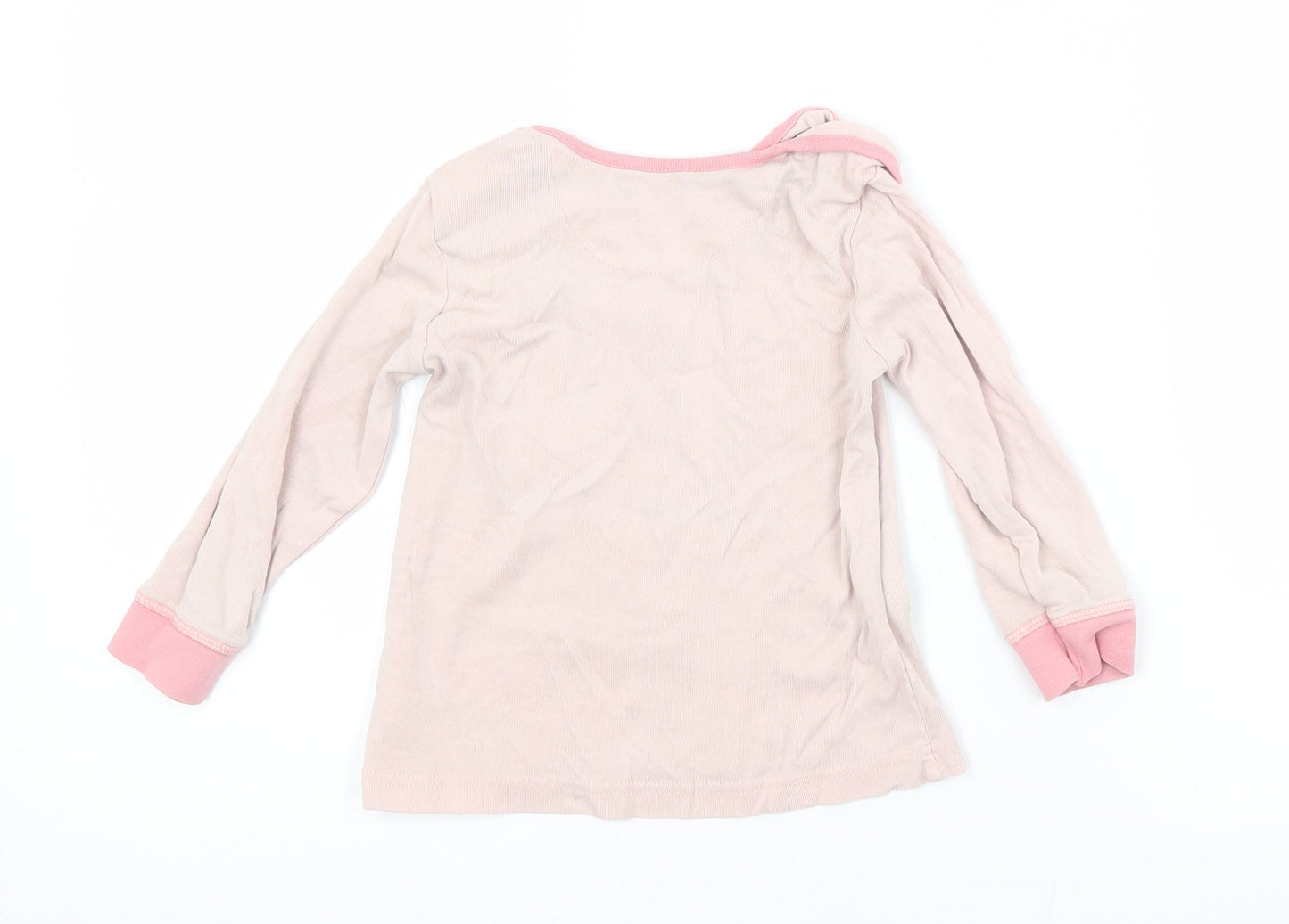 Mothercare Girls Pink  Cotton Basic T-Shirt Size 18-24 Months Crew Neck