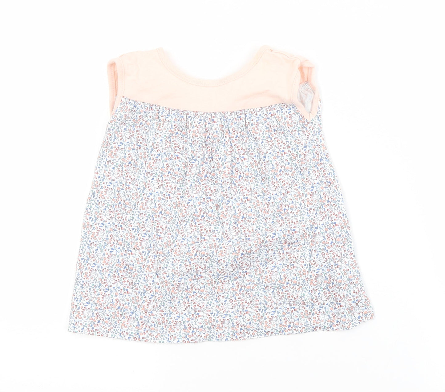 NEXT Girls Multicoloured Floral Cotton A-Line  Size 0-3 Months Crew Neck