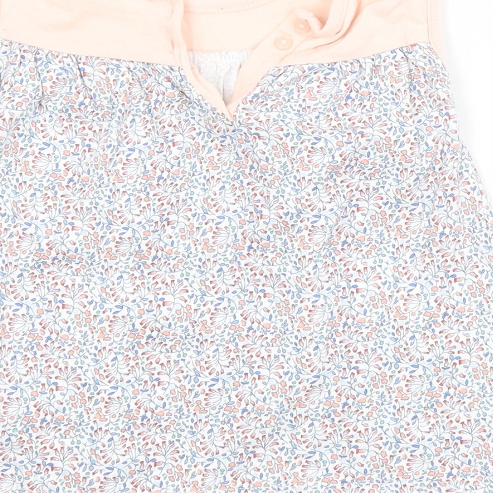 NEXT Girls Multicoloured Floral Cotton A-Line  Size 0-3 Months Crew Neck