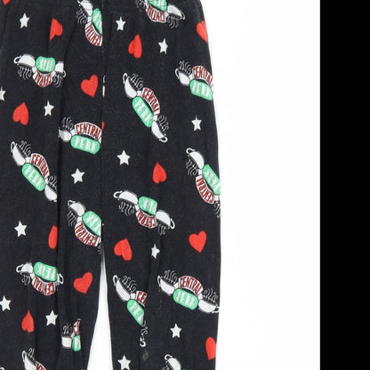 George Girls Black Geometric Cotton  Pyjama Pants Size 7-8 Years   - FRIENDS