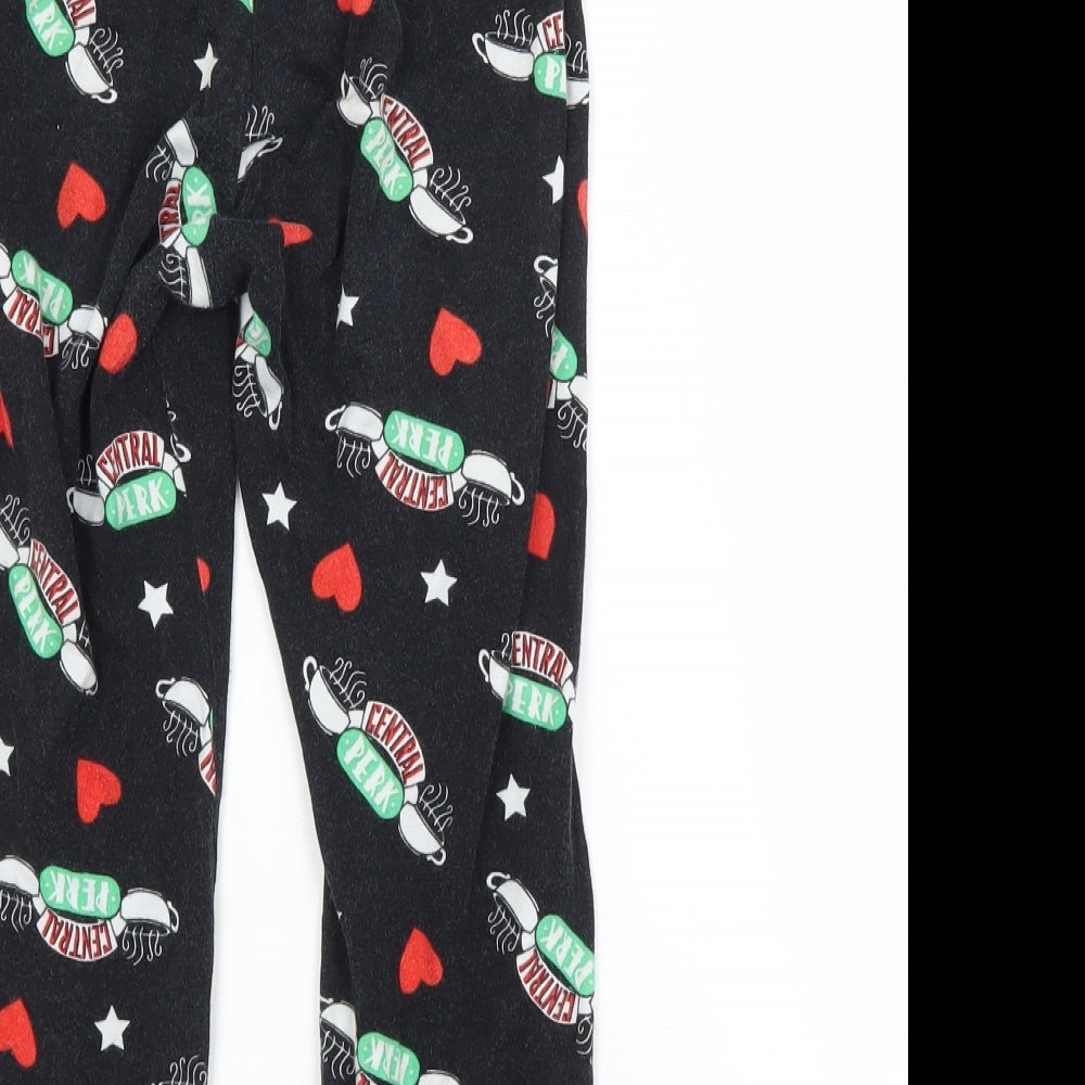 George Girls Black Geometric Cotton  Pyjama Pants Size 7-8 Years   - FRIENDS
