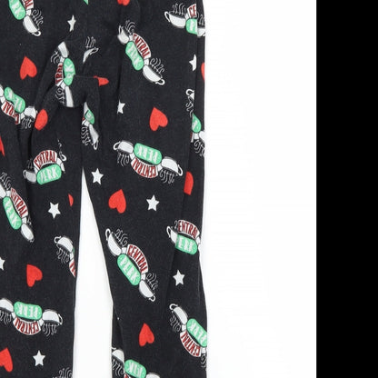 George Girls Black Geometric Cotton  Pyjama Pants Size 7-8 Years   - FRIENDS