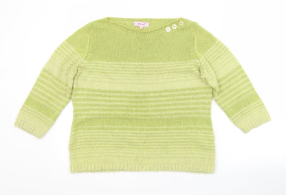Womens UK Size M Per Una Green Pullover Jumper