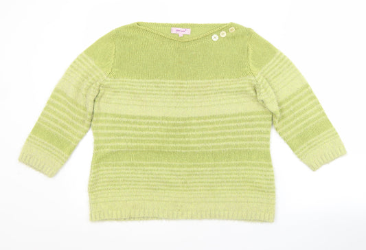 Womens UK Size M Per Una Green Pullover Jumper