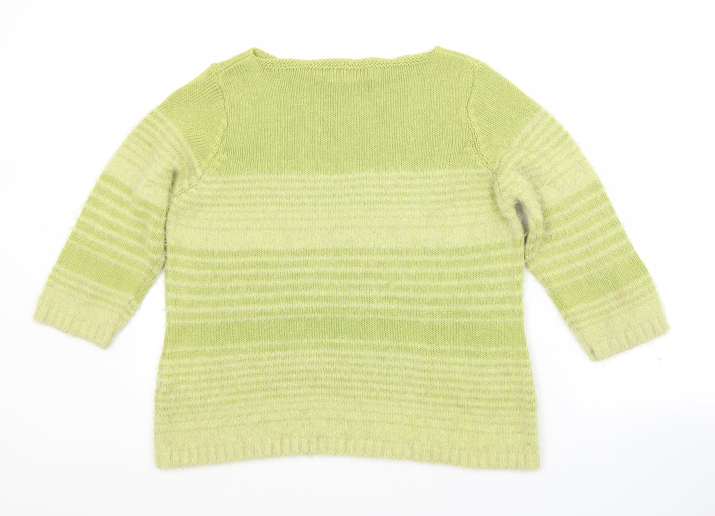 Womens UK Size M Per Una Green Pullover Jumper