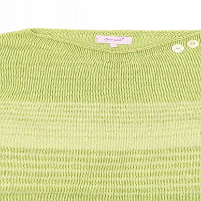 Womens UK Size M Per Una Green Pullover Jumper