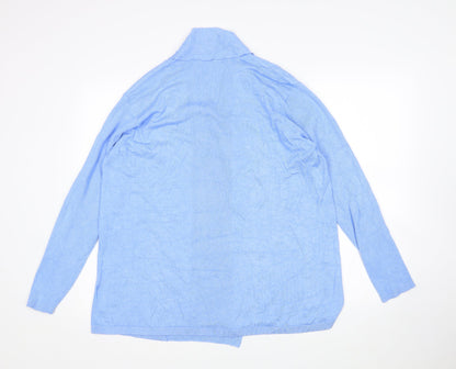 Womens UK Size L EWM Blue Cardigan Jumper