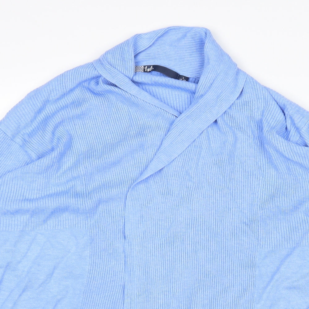 Womens UK Size L EWM Blue Cardigan Jumper