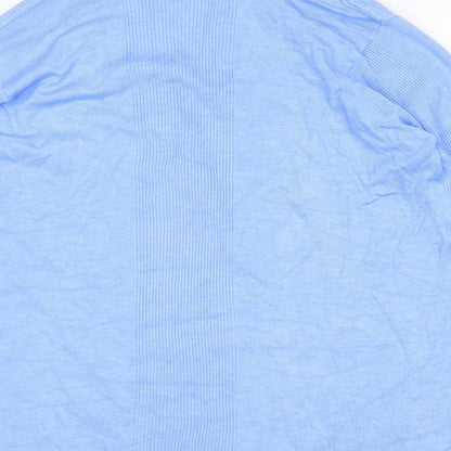 Womens UK Size L EWM Blue Cardigan Jumper