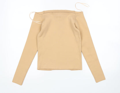 Womens UK Size 10 River Island Beige Pullover Jumper