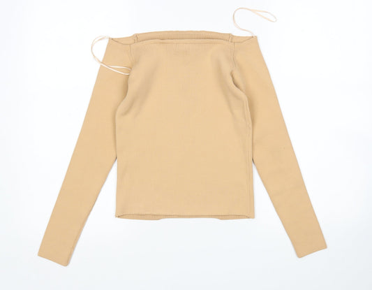 Womens UK Size 10 River Island Beige Pullover Jumper