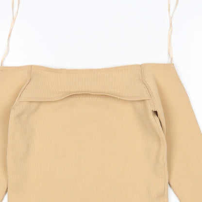 Womens UK Size 10 River Island Beige Pullover Jumper
