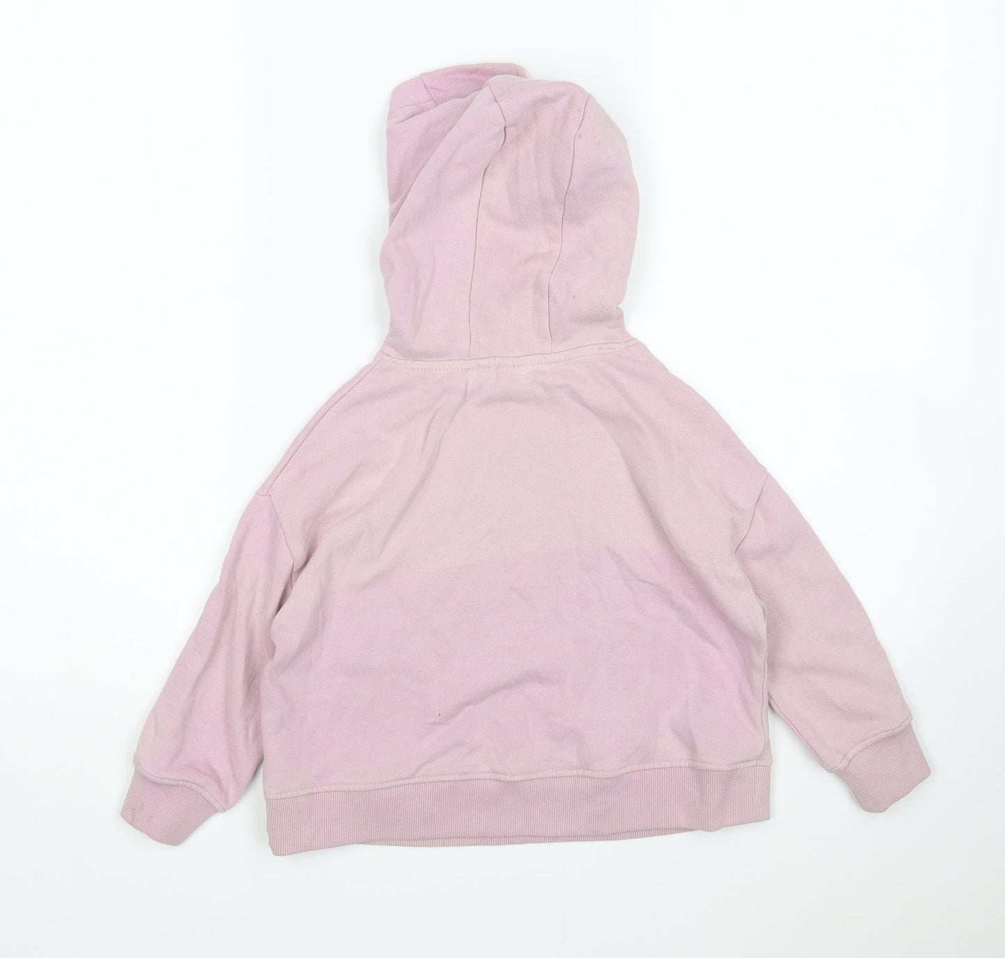 NEXT Girls Pink  Cotton Pullover Hoodie Size 5 Years