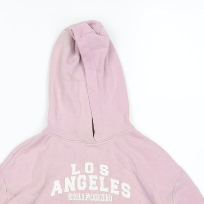 NEXT Girls Pink  Cotton Pullover Hoodie Size 5 Years