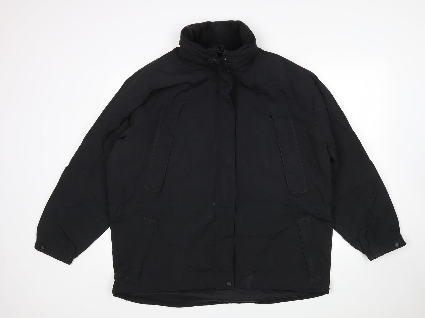 Eddie Bauer Womens Black   Rain Coat Coat Size XL