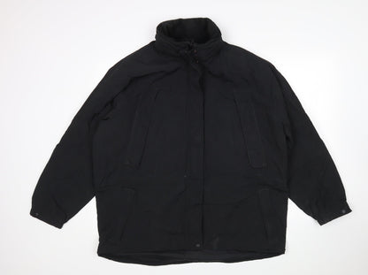 Eddie Bauer Womens Black   Rain Coat Coat Size XL