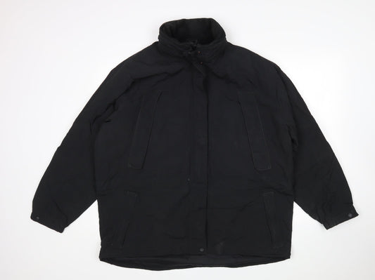 Eddie Bauer Womens Black   Rain Coat Coat Size XL