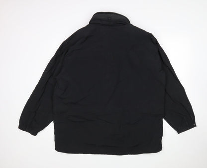 Eddie Bauer Womens Black   Rain Coat Coat Size XL