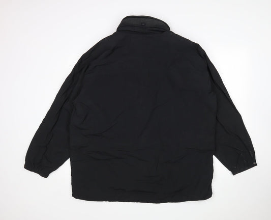 Eddie Bauer Womens Black   Rain Coat Coat Size XL