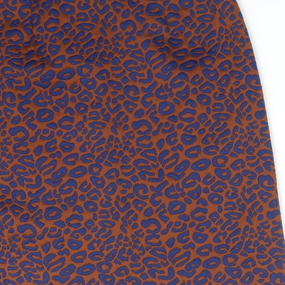 M&S Womens Multicoloured Animal Print Polyester Straight & Pencil Skirt Size 8