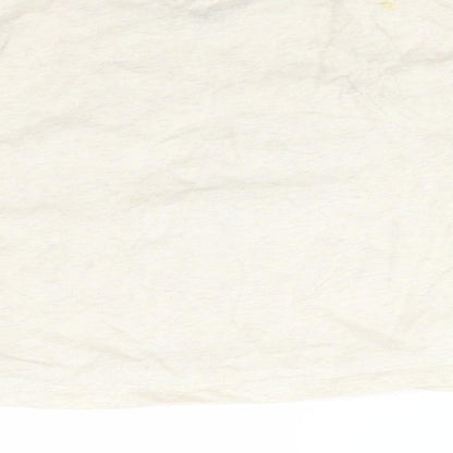 F&F Girls Beige  Cotton Basic T-Shirt Size 6-7 Years Round Neck  - FOLLOW YOUR HEART